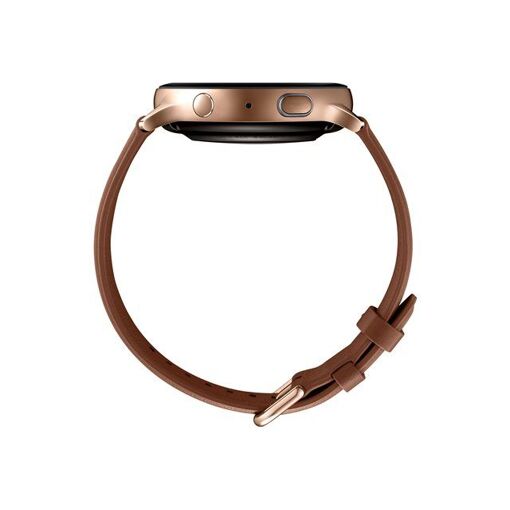 Samsung Galaxy Watch Active 2 - 44 mm - Acero inoxidable dorado - Reloj inteligente con correa de cuero marrón - Pantalla de 1.4" - 4 GB - Wi-Fi, LTE, NFC y Bluetooth - 4G - 42 g