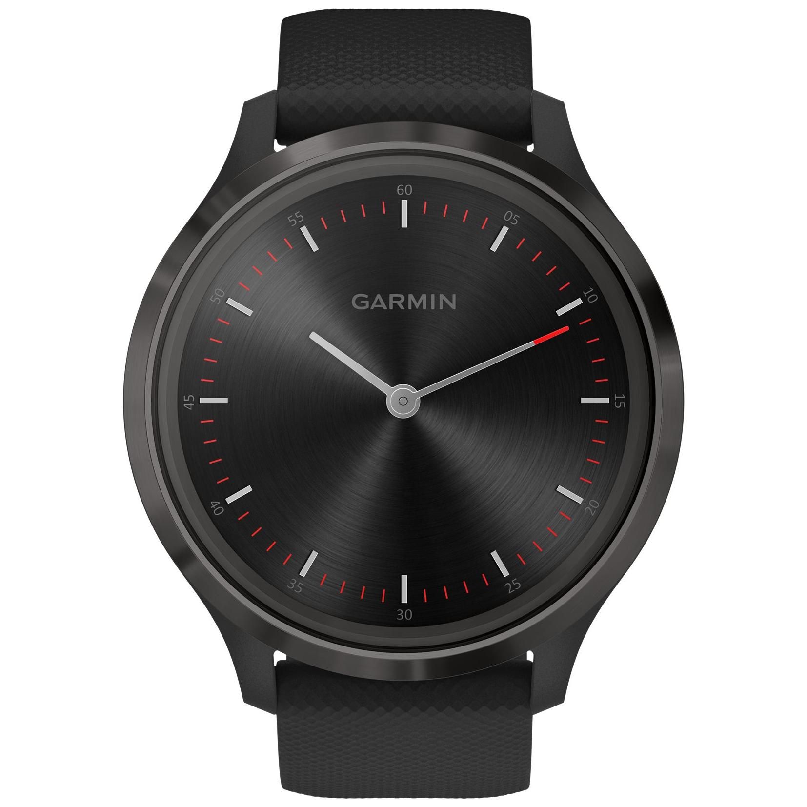 Reloj Garmin vívomove 3 44 mm de Acero Gris y Pulsera de Silicona Negra