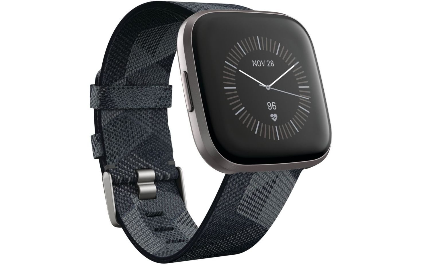 Fitbit Versa 2 Sport Watch, Gray Mist/Gunmetal Thread Towe
