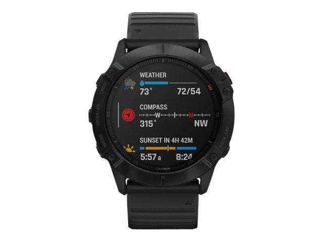 Garmin Fenix 6X Pro - Negro - Reloj deportivo con correa de silicona