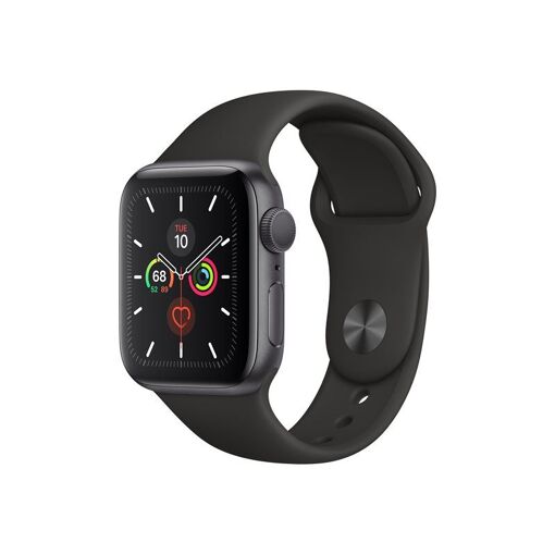 Apple Watch Series 5 (GPS) - 40mm Aluminium Grey Case with Sport Black Strap