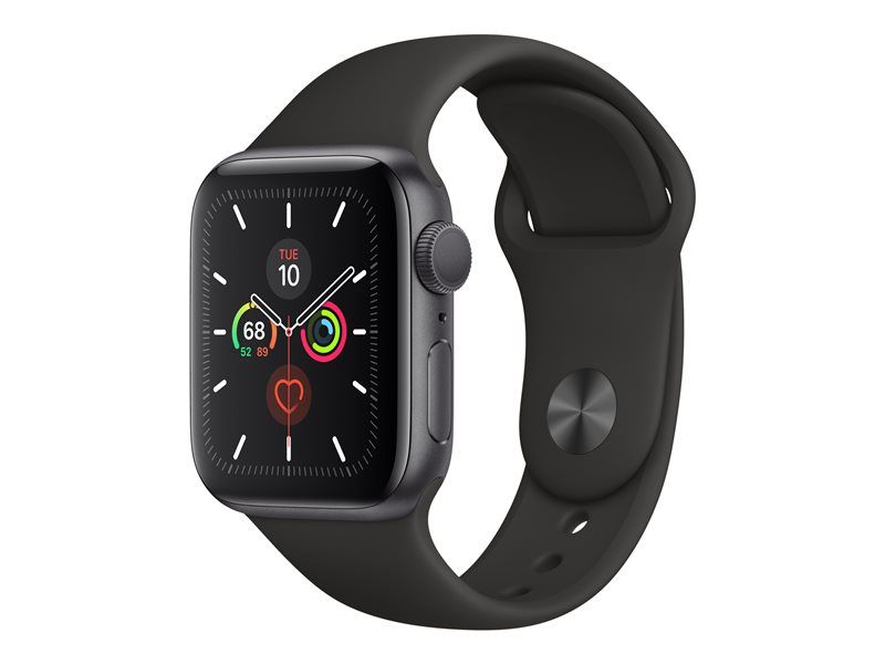 Apple Watch Series 5 (GPS) - 40mm Aluminium Grey Case with Sport Black Strap