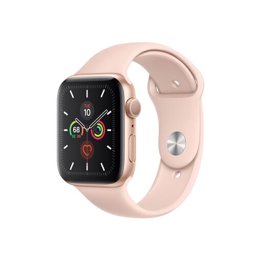 Apple Watch Series 5 (GPS) - 44mm Aluminium Gold Case with Rose Sand Sport Band (S/M/L)
