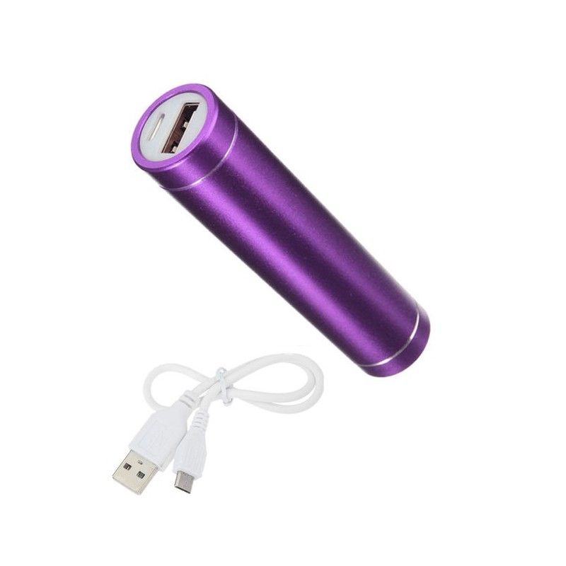 Gionee F9 Universal Power Bank 2600mAh External Battery Charger with USB/Micro USB Cable - Violet