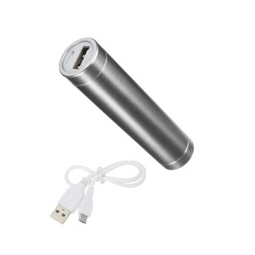 Batería cargador externo universal para Gionee F9 Plus de 2600 mAh con cable USB/Micro USB - Plata