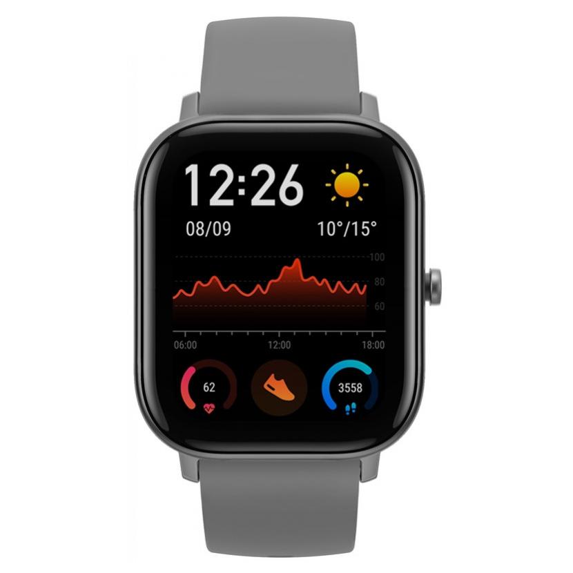 Amazfit GTS - Smartwatch with Silicone Strap - 1.65" Display - Bluetooth - 24.8g - Lava Gray