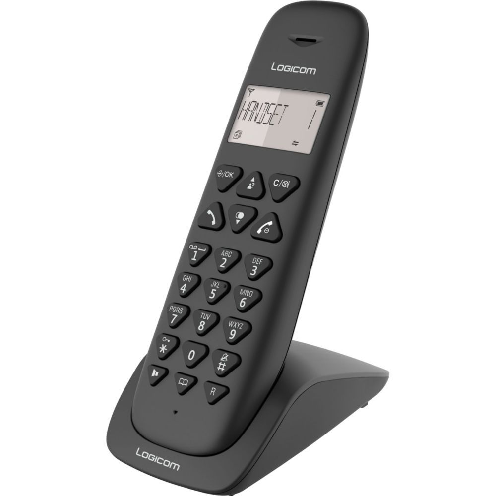 Logicom VEGA 150 - Cordless Phone with Caller ID - DECT - Black