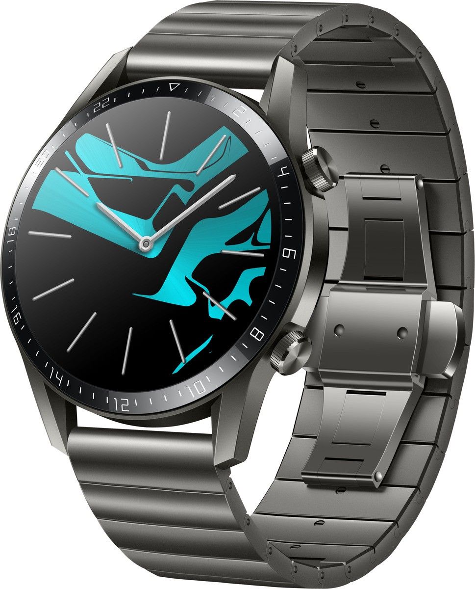 Huawei Watch GT 2 Elite - 46mm Stainless Steel Grey Titanium Smartwatch with Link Bracelet