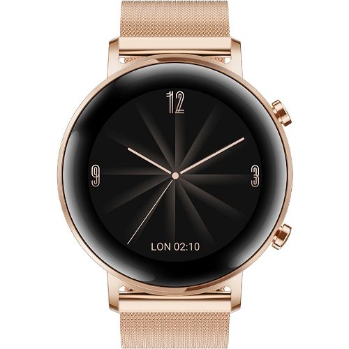 Huawei Watch GT 2 - Elegant - 42mm Stainless Steel & Rose Gold Smartwatch