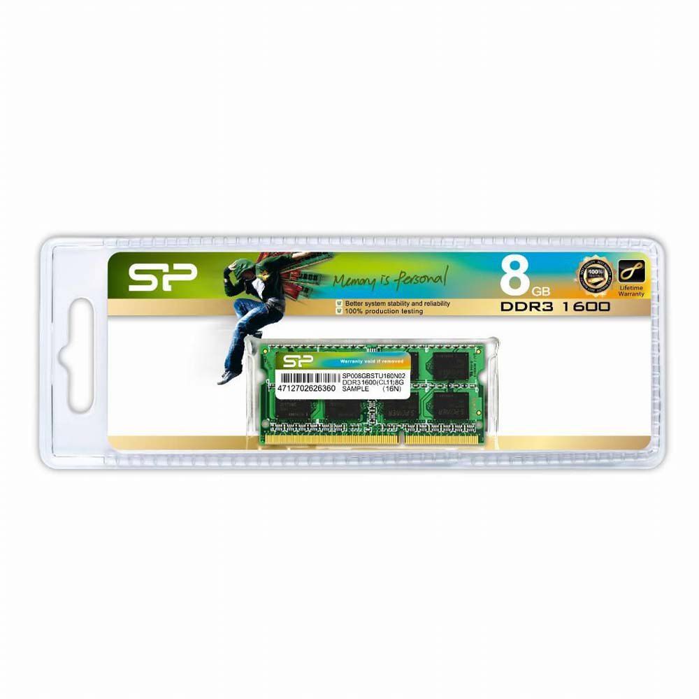 Silicon Power 8GB DDR3 1600MHz RAM (SP008GBSTU160N02)