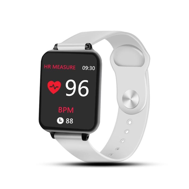 Smart Watch Waterproof Sports Phone for iPhone Smartwatch Heart Rate Blood Pressure Monitor Men Women, White