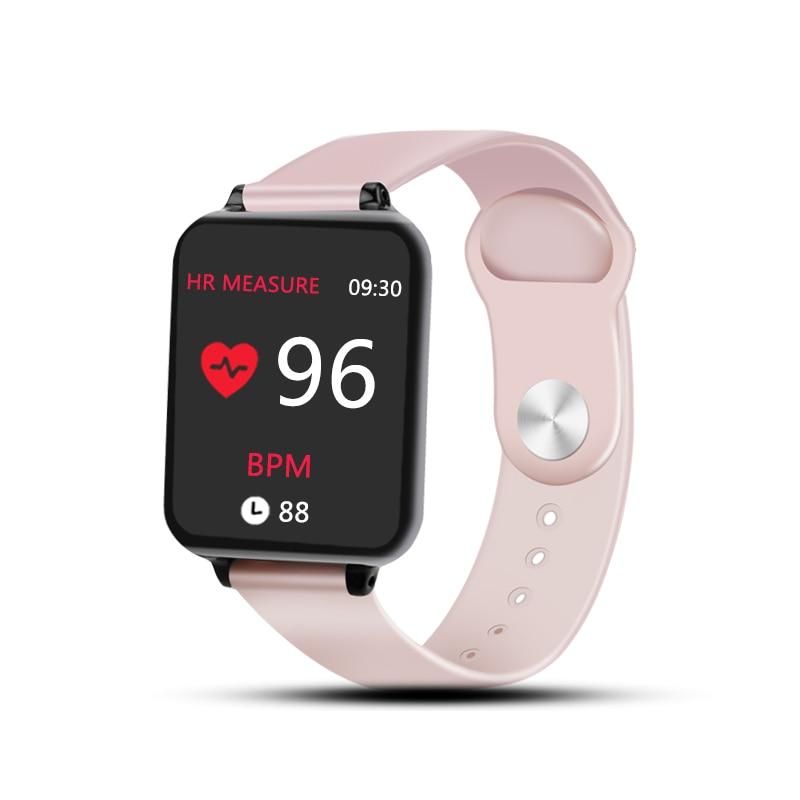 Smart Waterproof Sports Watch with Heart Rate Monitor for iPhone Android, Men's Women's Rose