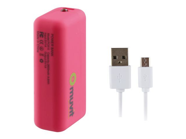 Muvit Power Bank - 2600mAh - 1A USB - Micro-USB Cable