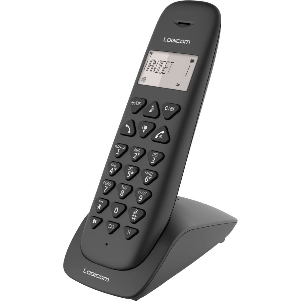 Logicom Vega 155T - Wireless Phone with Caller ID - DECT - Black