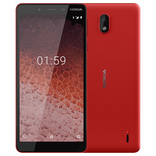 Nokia 1 Plus Smartphone, 5.45" HD+ Display, 1GB RAM, 8GB Storage, Dual SIM, 4G LTE, 2500mAh Battery, Red