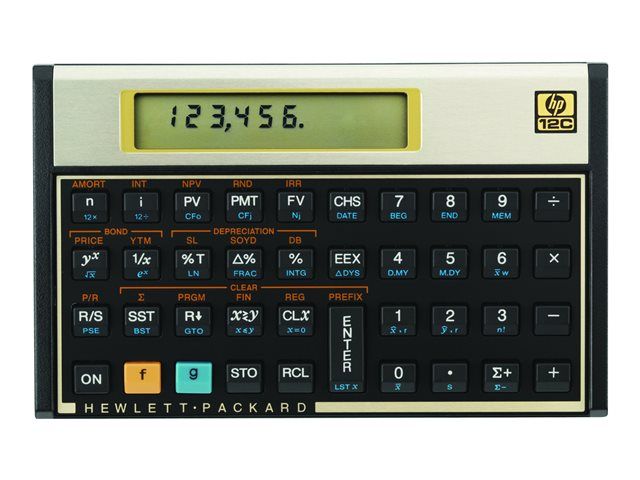 HP 12c Financial Calculator - Battery-Powered