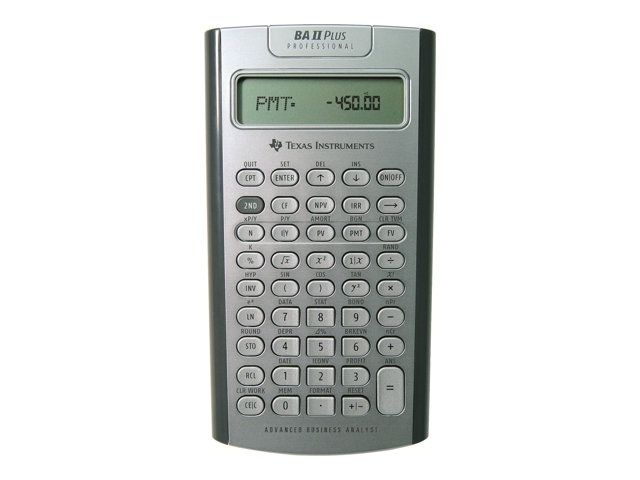 Texas Instruments BAII PLUS Professional Calculator - 10 Digit - Battery Powered