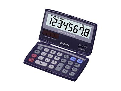 Casio SL-100VER - 8-Digit Pocket Calculator - Solar and Battery Powered