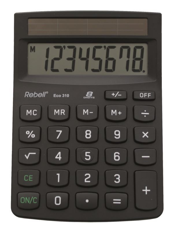 Calculatrice de bureau 8 chiffres Rebel