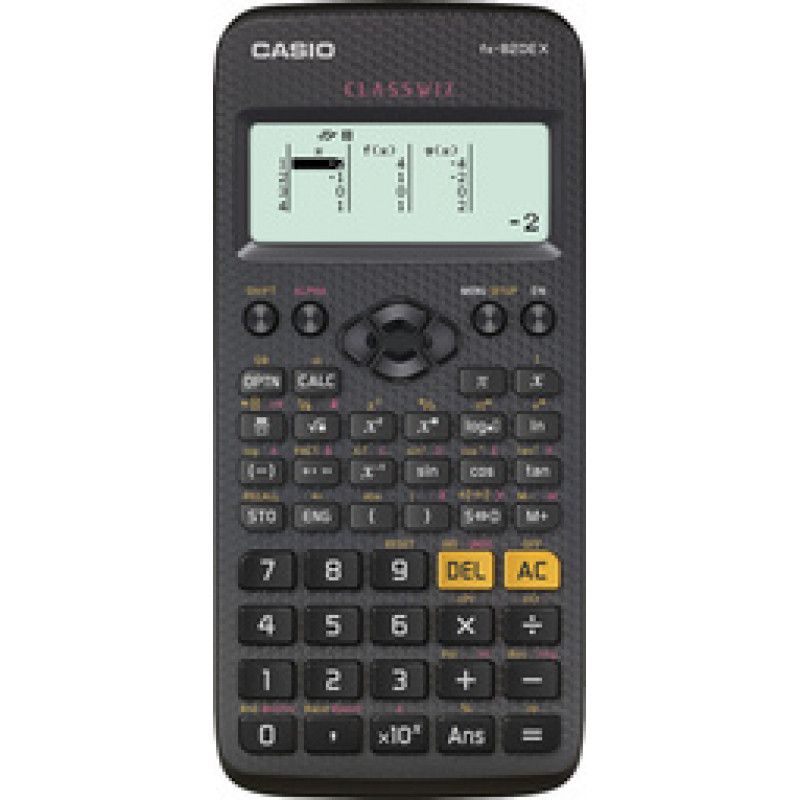 Cálculo Casio FX-82DE X ClassWiz con batería, negro
