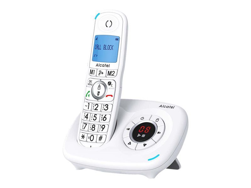 ATLINKS Comfort XL585 Voice - Cordless Phone - Caller ID Answering Machine - DECT - Three-way Calling Capacity - White