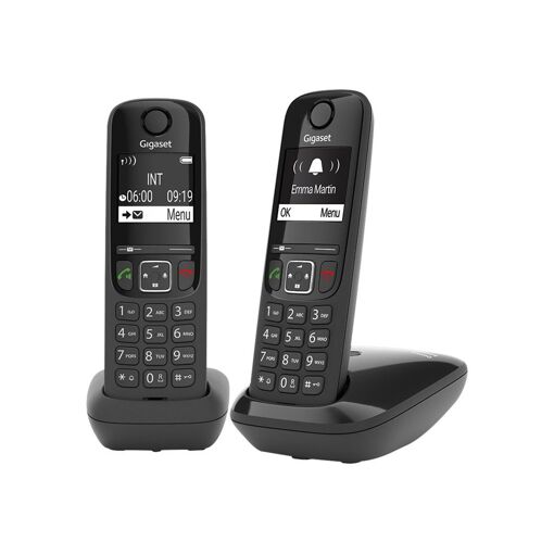 Téléphone sans fil Gigaset AS690 Duo avec identifiant de l'appelant - ECO DECTGAP - Blanc + 1 combiné supplémentaire