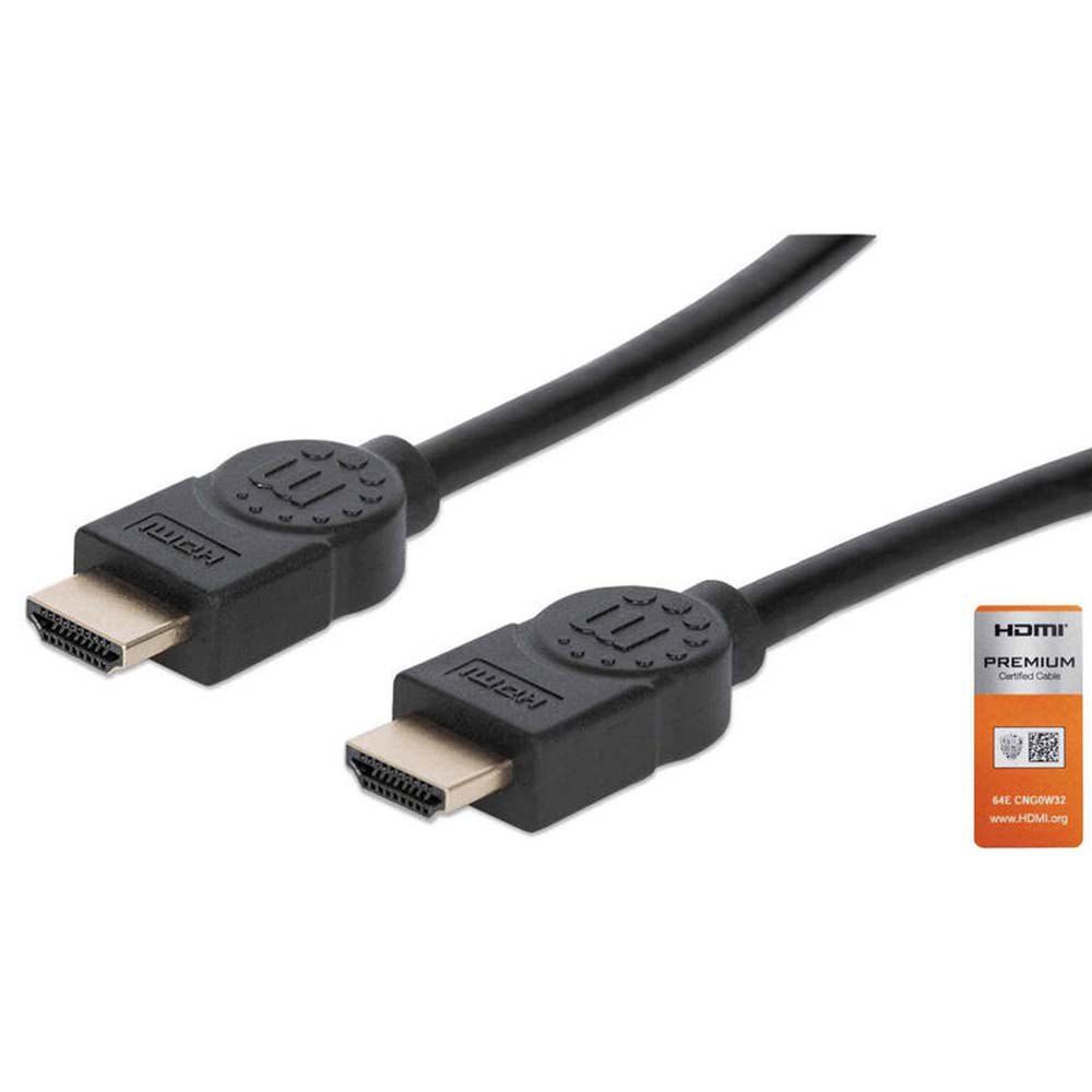 Cable HDMI y Ethernet IC Intracom premium, 5 m, 4K@60 Hz, negro