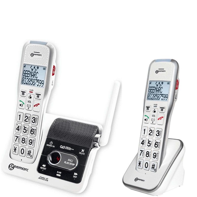 Geemarc 595 ULE Fixed Phone with Answering Machine and Additional Handset