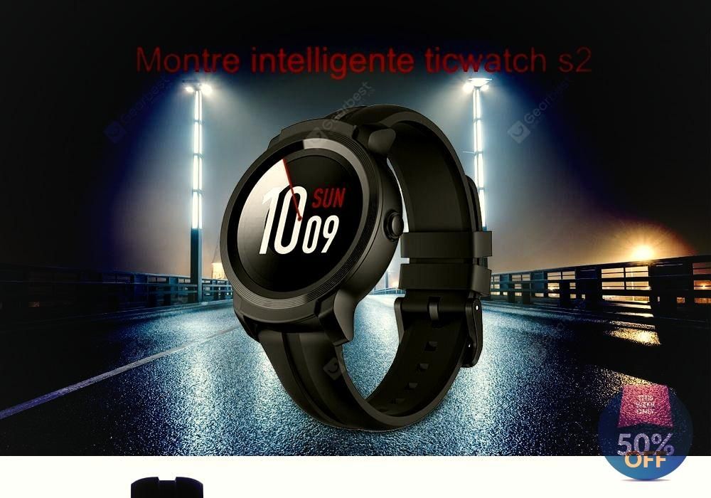 Ticwatch E2 - Reloj inteligente con GPS, Negro