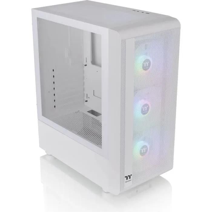Boîtier PC Thermaltake S200 TG RGB Midi Tour ATX - Blanc