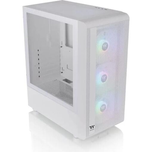 Caja de PC Thermaltake S200 TG RGB ATX Media Torre - Blanca
