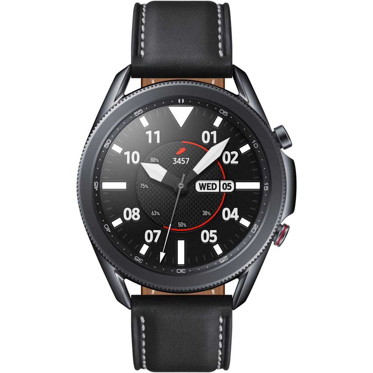 Reloj inteligente Samsung Galaxy Watch 3 45mm - Negro Místico - Correa de Cuero - Pantalla de 1.4" - 8GB - Wi-Fi, LTE, NFC, Bluetooth - 4G - 53.8g