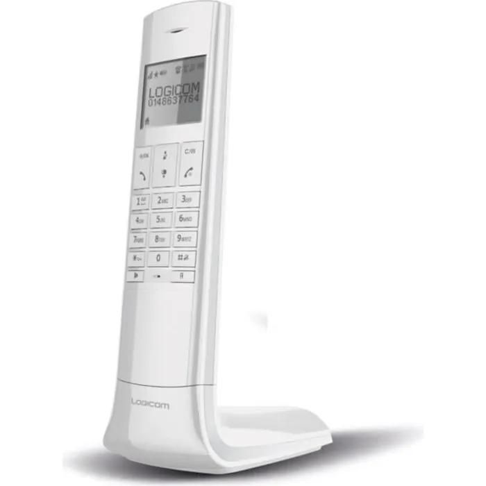 Logicom Luxia 150 - Teléfono inalámbrico con identificador de llamadas - DECTGAP - Blanco