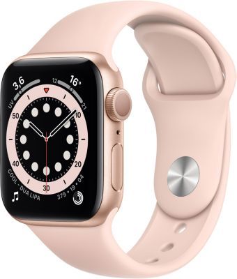 Apple Watch Serie 6 (GPS) - Caja de 44 mm de aluminio o pulsera deportiva rosa