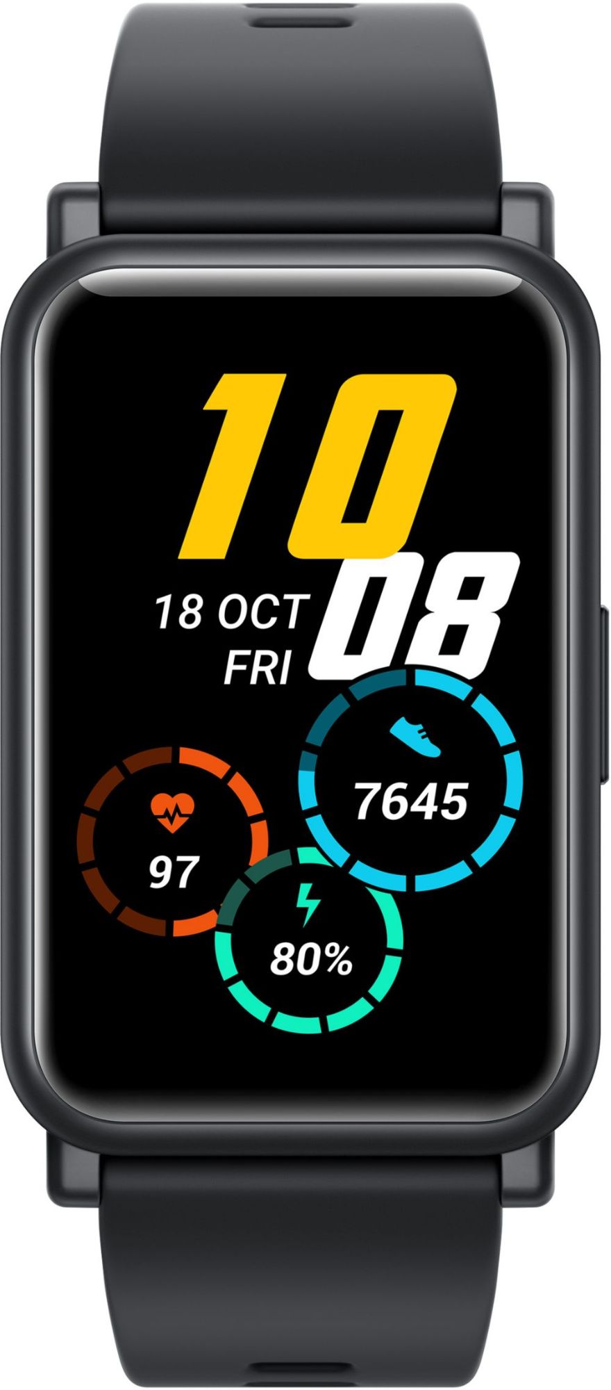 Honor ES Watch - Meteorite Black - Smartwatch with Strap - 1.64" Display - Bluetooth - 21g
