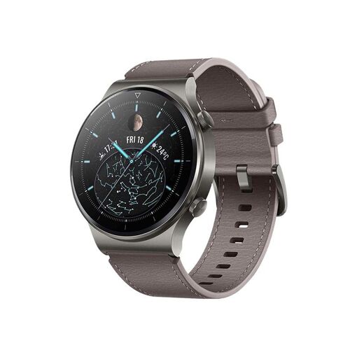 Huawei Watch GT 2 Pro - Classique - Gris Nuage - Bracelet en Cuir