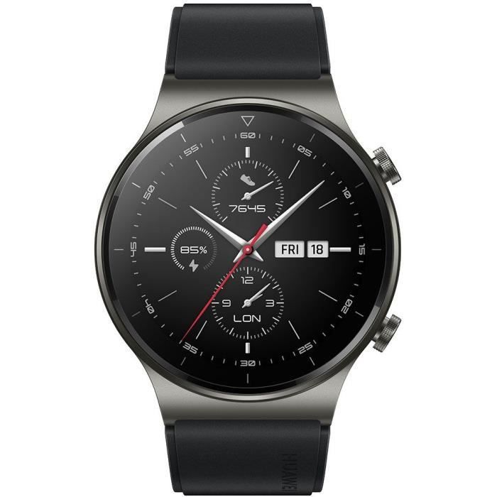 Huawei Watch GT 2 Pro Sport - Night Black - Smartwatch with Fluoroelastomer Strap - Black - Wrist Size: 140-210 mm - 1.39" Display - 4GB - Bluetooth - 52g