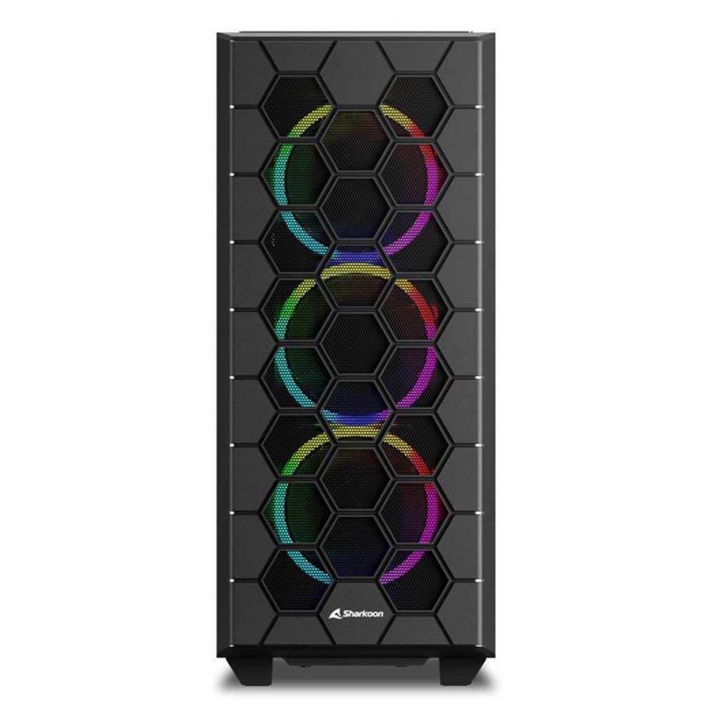 Sharkoon Hex RGB Mid-Tower ATX PC Case - Black