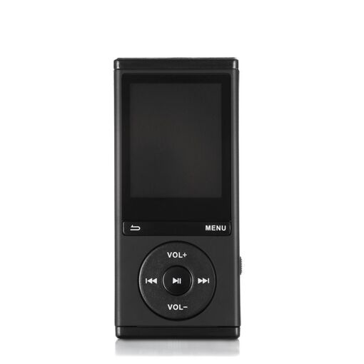 Reproductor MP4 WE de 8 GB con reproducción de audio y video, radio FM, Bluetooth 4.0, podómetro (negro)