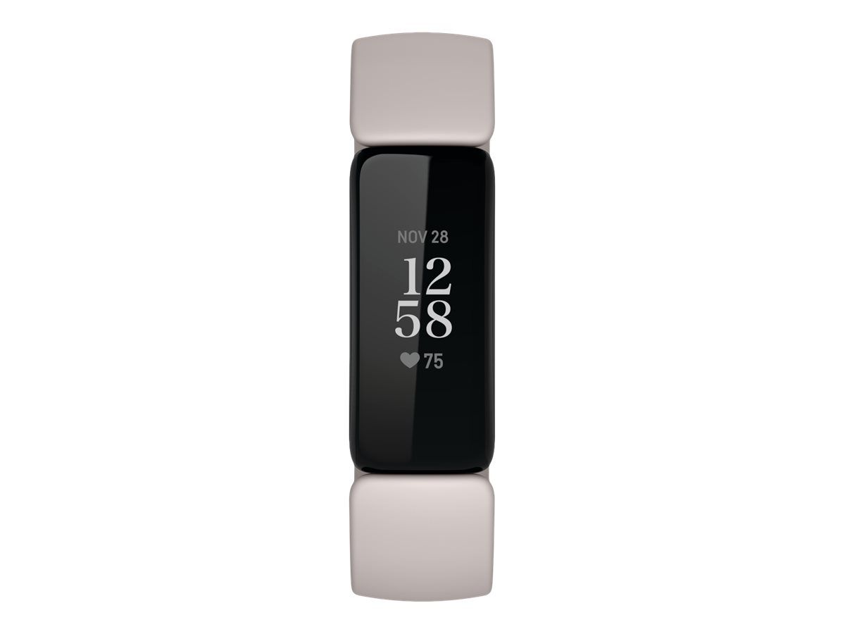 Fitbit Inspire 2 - Black - Activity Tracker with Strap - Silicone - Lunar White - S/L Band Size - Monochrome - Bluetooth