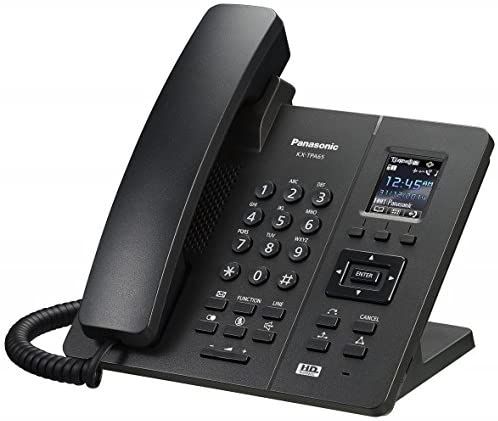 Teléfono de escritorio inalámbrico Panasonic con pantalla LCD y terminal SIP - Negro