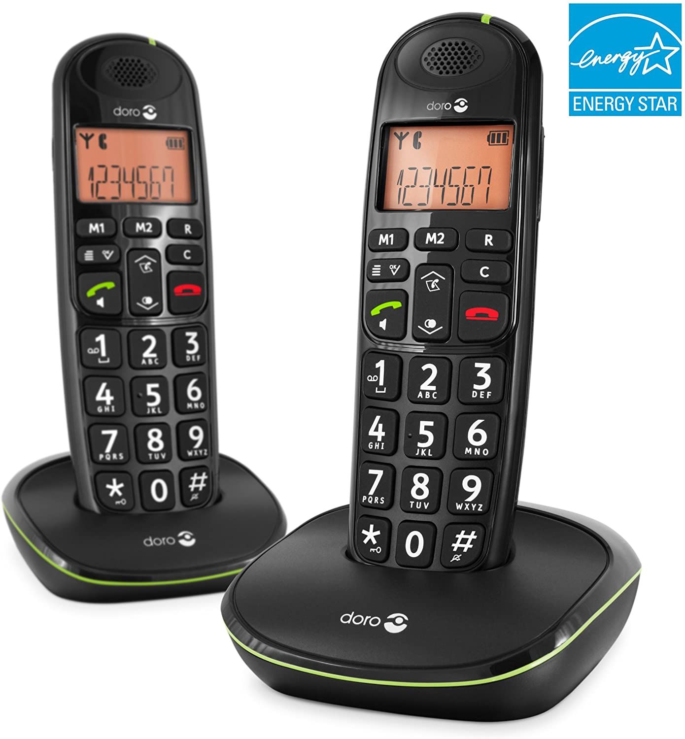 Doro Wireless Desktop Phone Duo Black Green