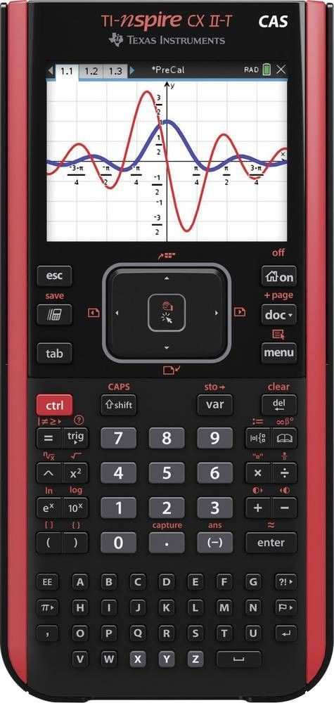 TI-NSpire CX II-T CAS Black Graphing Calculator