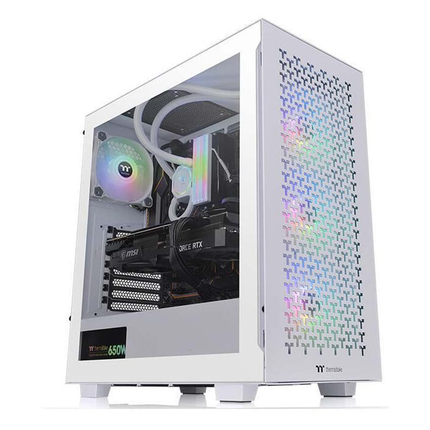 Thermaltake Tower 350 TG ARGB Air Snow PC Case - White