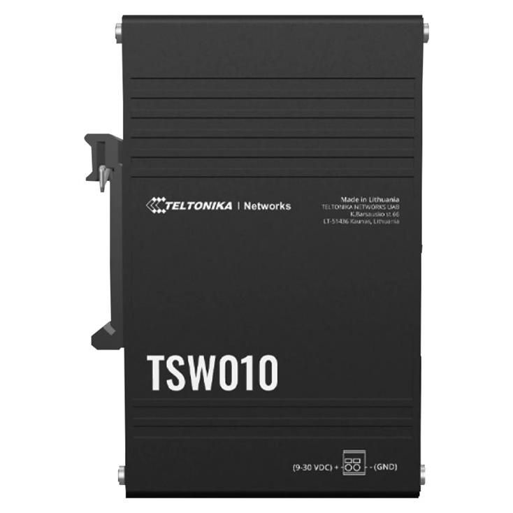 Teltonika TSW010 - Switch - 5 x 10/100 - DIN Rail Mount - Passive PoE