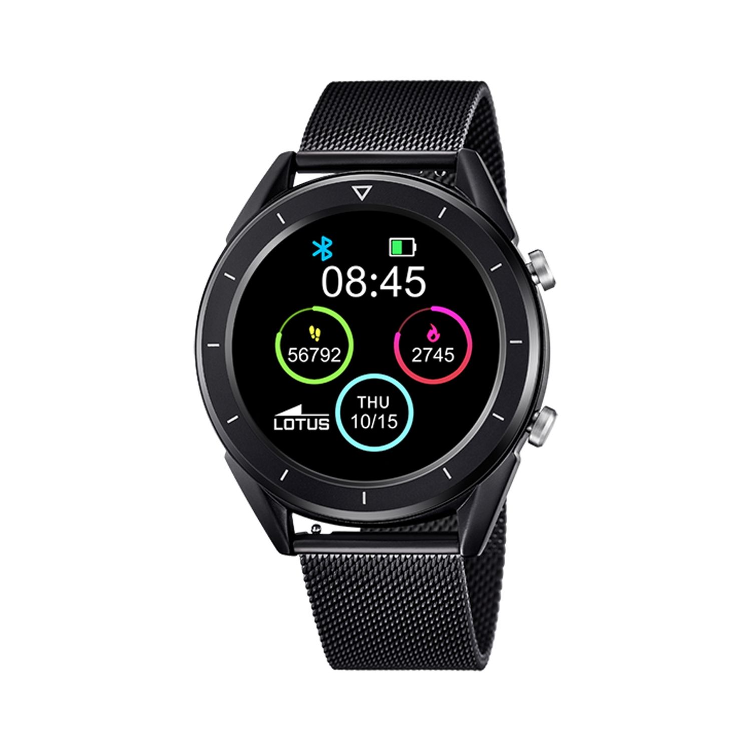Lotus Smartwatch (Size: 40mm, Color: Black, Capacity: 50m Water Resistant)