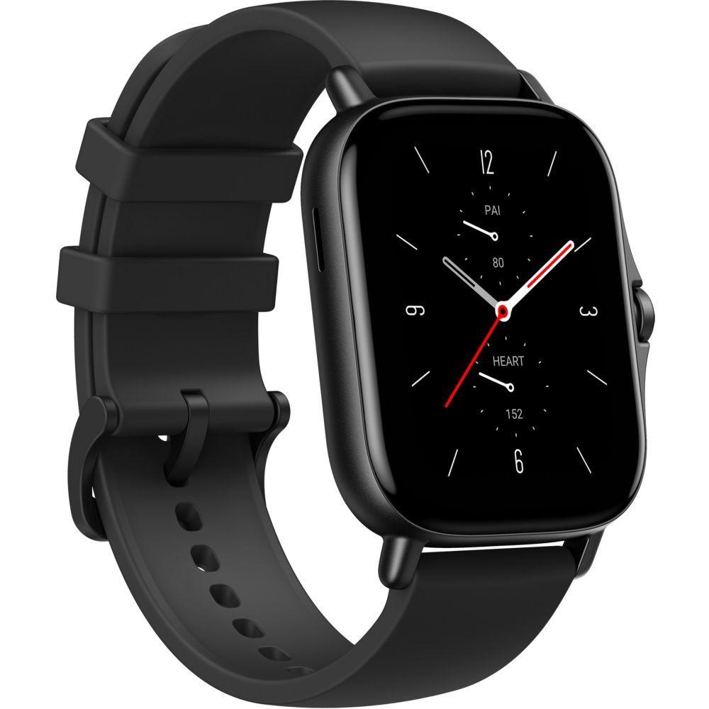 Amazfit GTS 2 - Midnight Black - Smartwatch with Silicone Band - 1.65" Display - Wi-Fi, Bluetooth - 24.7g