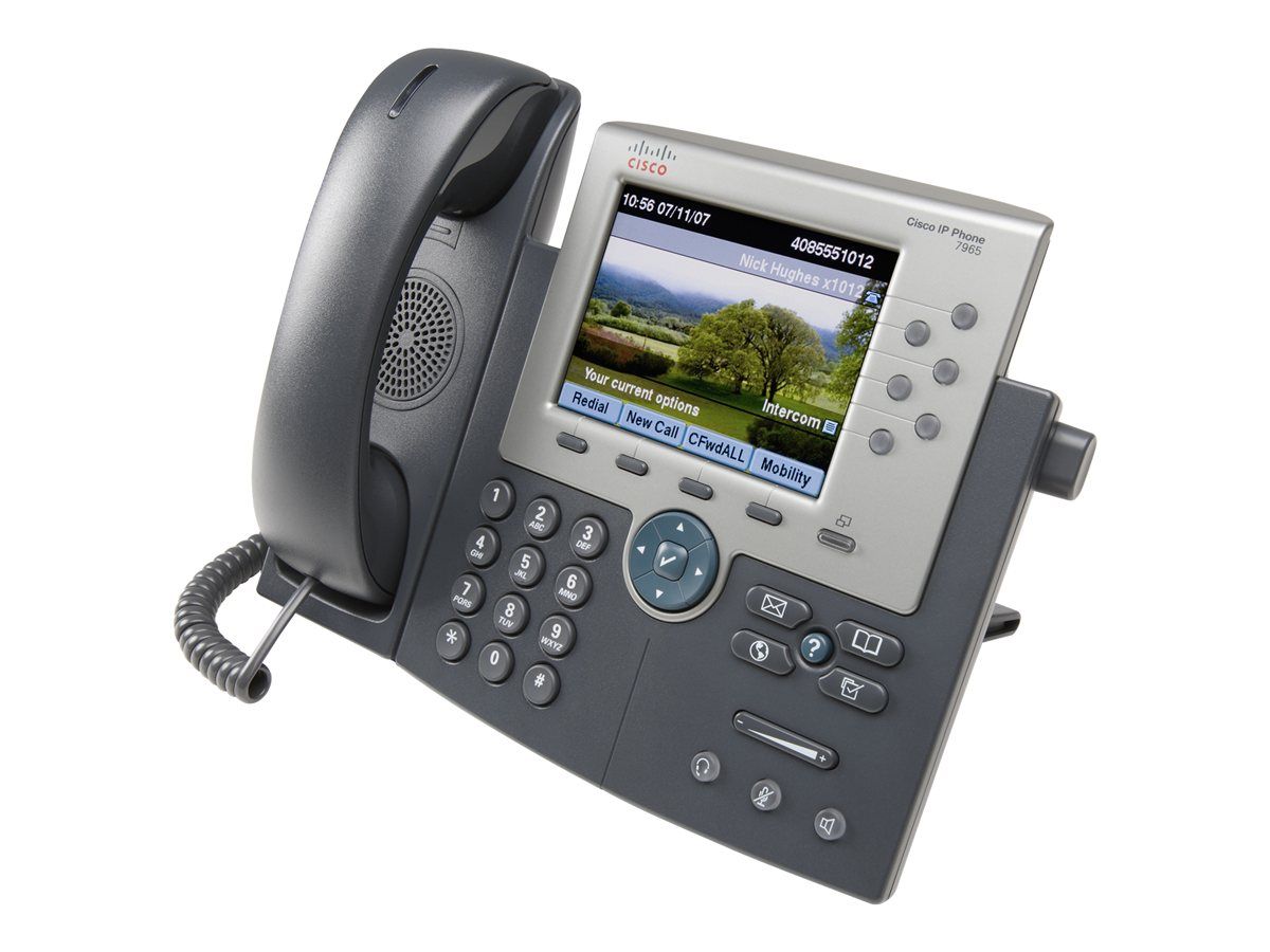 Cisco Unified IP Phone 7965G - VoIP Phone - SCCP, SIP - 6 Lines - Silver, Dark Grey