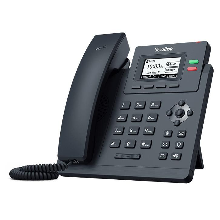 Yealink T31G Fixed Line Phone, 2-Line LCD Display, Gray