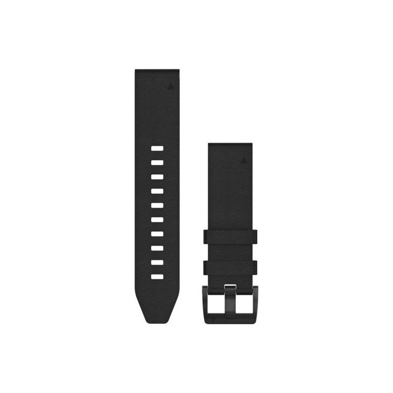 Garmin Quickfit 22 Watch Band, Black Leather